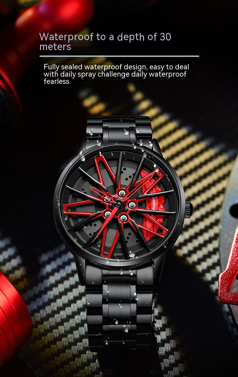 Rotating Wheel Watch Three-Dimensional Hollow - Carvan Mart