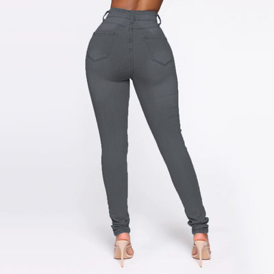 High-Waisted Skinny Jeans for Women - Stretch Denim Pants in Multiple Colors - Carvan Mart