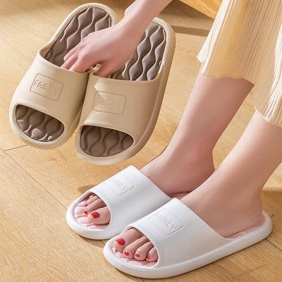 Wave Pattern Slippers Indoor Fashion Shoes Non-slip Slippers For Couples - Carvan Mart