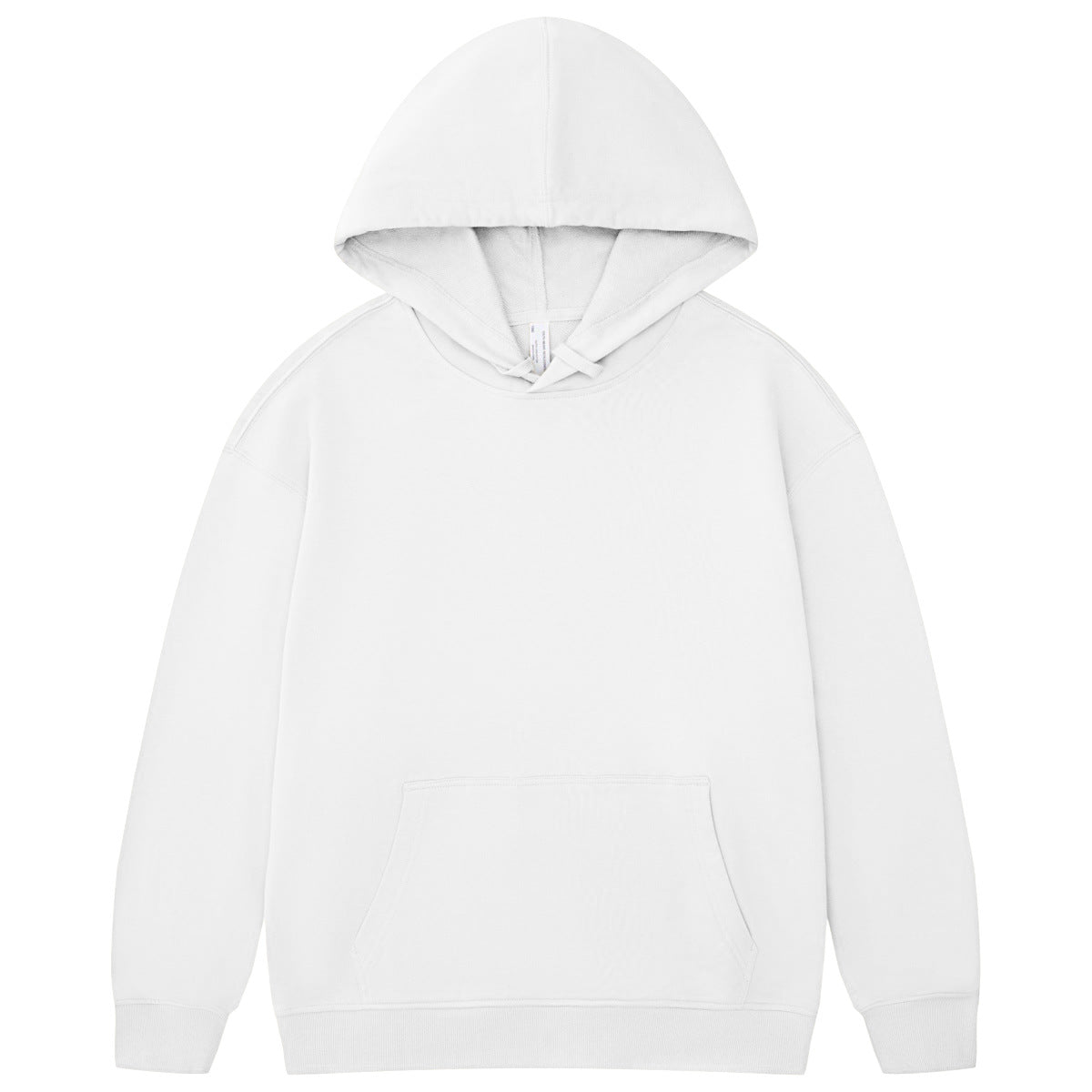 Men's Fashion Loose Off-the-shoulder Hoodie - White - Men's Hoodies & Sweatshirts - Carvan Mart