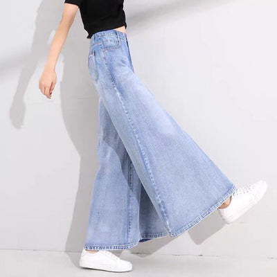 Drop Wide Leg Jeans Skirt Women - Carvan Mart