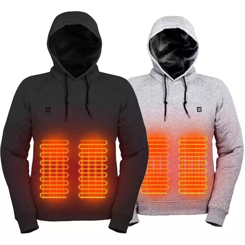 USB Heating Hoodies Vintage Gothic Heated Jacket Outdoor Electric Heating Jacket - Carvan Mart