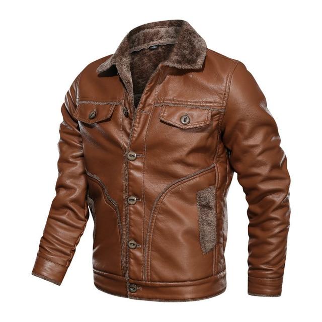 leather jacket - Brown - Genuine Leather - Carvan Mart