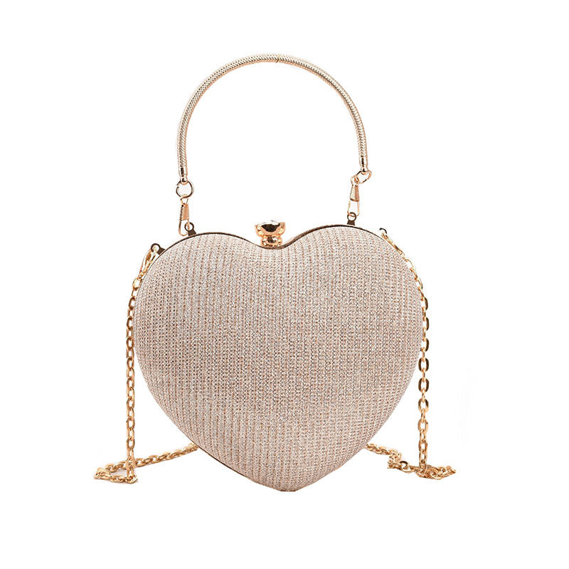 New Fashion Chain Crossbody Explosion Handheld Peach Heart Bag - - Gift - Carvan Mart