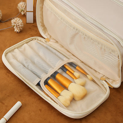 Large Travel Makeup Bag with Compartments - Cosmetic Organizer for Women - Carvan Mart