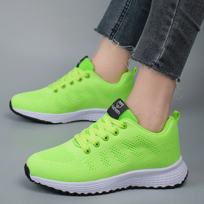 Plus Size Spring And Autumn Sneakers Women's Fly-kit Mesh Women's Shoes - Carvan Mart