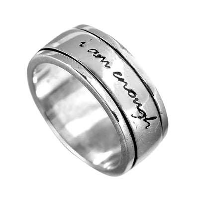 Relief Rotatable Letters Ring Decompression Anxiety Ring - - Women's Rings - Carvan Mart