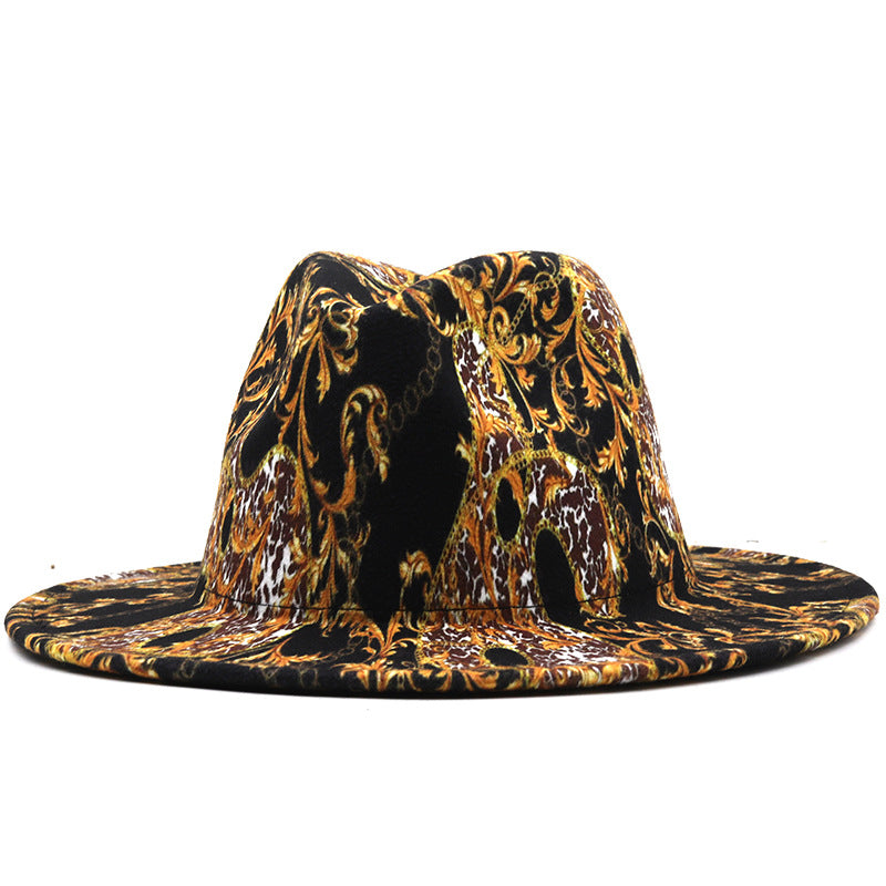 Gorgeous Cashew Floral Print Felt Cap - Carvan Mart