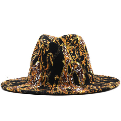 Gorgeous Cashew Floral Print Felt Cap - Style02 M - Men's Hats & Caps - Carvan Mart