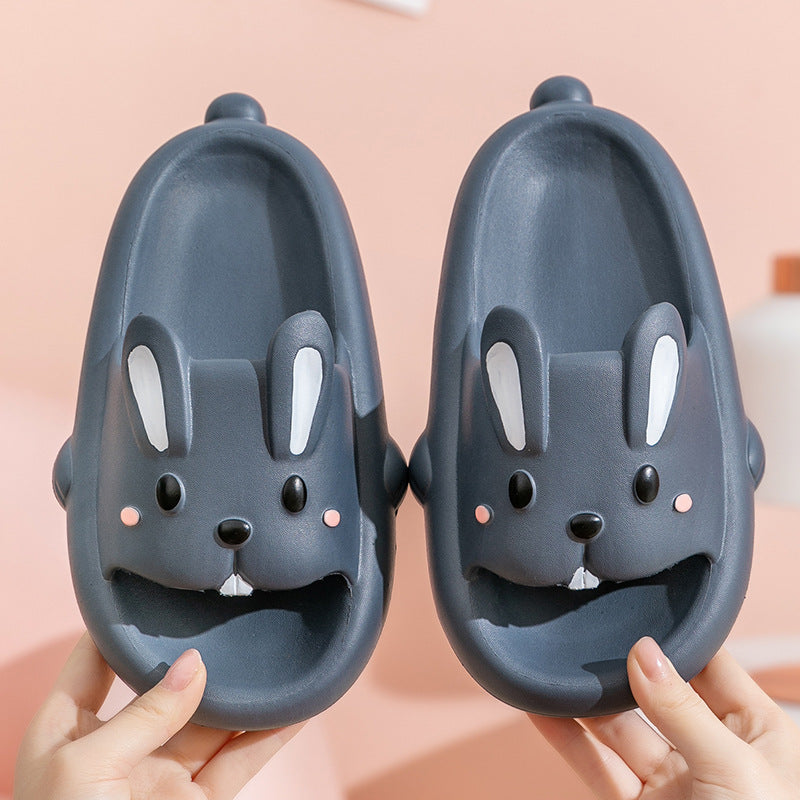 Cute Rabbit Slippers For Kids Women Slippers - Grey - Women's Slippers - Carvan Mart