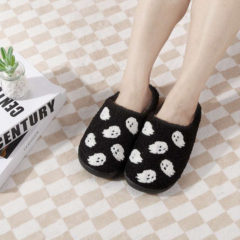 Comfortable Home Ghost Warm Winter Cotton Slippers - - Women's Slippers - Carvan Mart