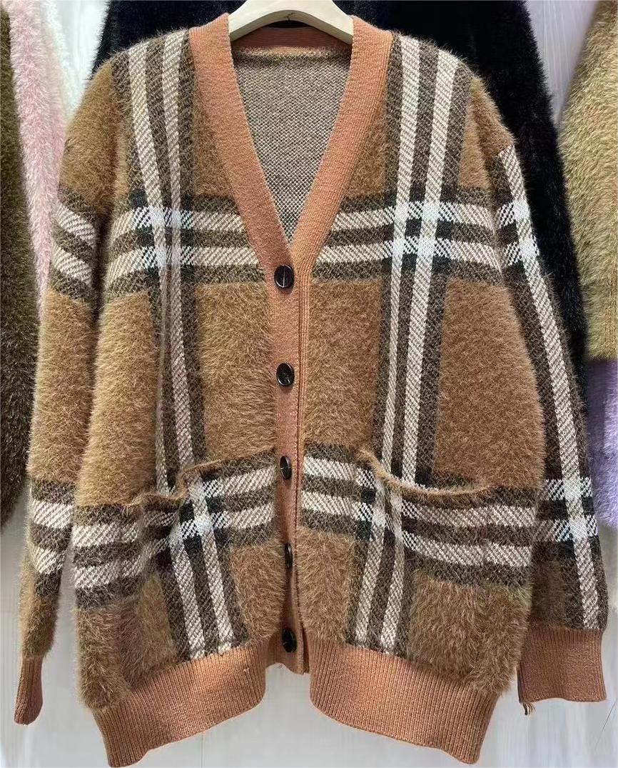 Women Sweater Loose And Lazy Style Mid-length Knitted Cardigan Jacket - Carvan Mart