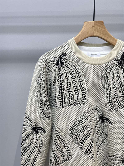 Color Matching Jacquard Crew-neck Sweater Man - Carvan Mart