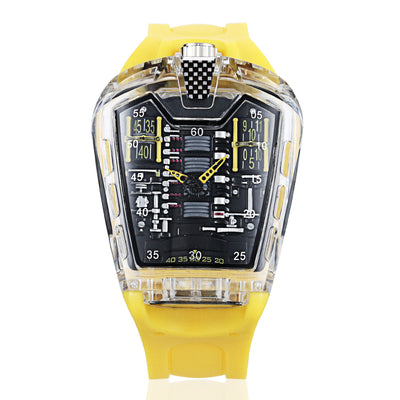 Cool Sports Brand Watches Luxury Men Watches Waterproof Japan - Transparent yellow - Men's Watches - Carvan Mart