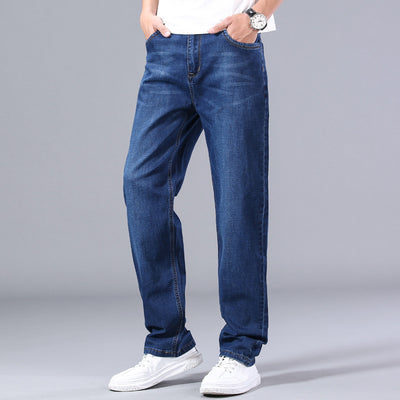 Men's Jeans Relaxed Fit Loose Straight Jeans Men's Pants Trousers - Carvan Mart