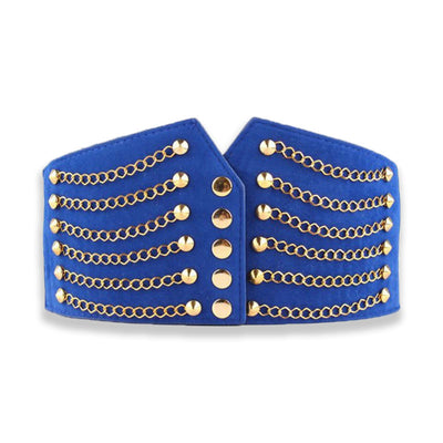 Deepeel 1pc Women Fashion Slim Corset Cummerbunds Elastic Belts - Blue - Belts & Cummerbunds - Carvan Mart