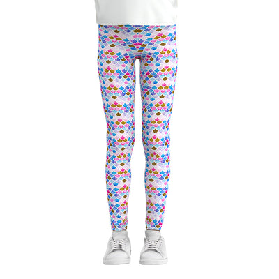 Cosmic and Jellyfish Print Leggings - Unique Women's Activewear for Yoga and Fitness - Light Blue - Leggings - Carvan Mart