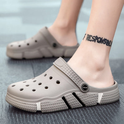 Trendy Non-slip Soft Bottom Hollow-out Closed Toe Sandals - Carvan Mart