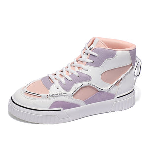 High Top White Shoes Women Flat Running Shoes Women - Carvan Mart