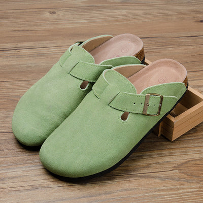 Carvan Boston Soft Footbed Suede Leather Clogs - Carvan Mart