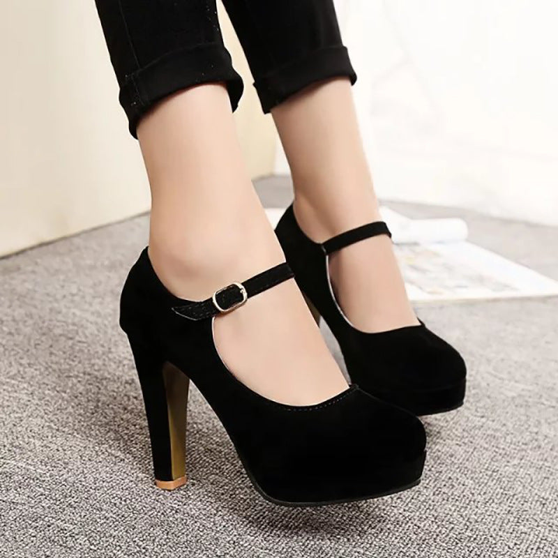 Frosted Black High Heels - - High Heels - Carvan Mart