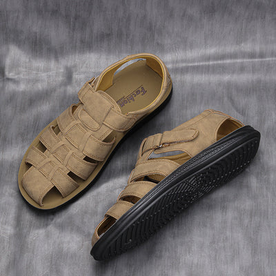 Men's Leather Sandals Casual Hipster Lightweight Comfortable Men's Shoes - - Men's Sandals - Carvan Mart