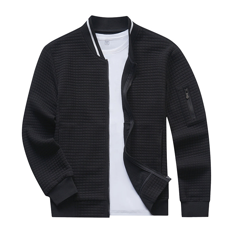 Men Casual Zipper Jacket - Black - Men's Jackets & Coats - Carvan Mart