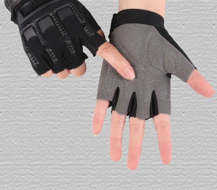 Half Finger Tactical Outdoor Sports Mountaineering Gloves - - Men's Gloves - Carvan Mart