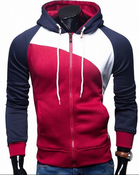 Modern Men's Zip-Up Hoodies Stormer Hoodie Sporty Performance Sweatshirt - Red - Men's Hoodies & Sweatshirts - Carvan Mart