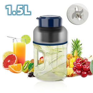 1500ml Portable Blender Cup Fruit Mixers Fruit Extractors Handheld Electric Juicer Blender For Kitchen Outdoor Home Office - Carvan Mart