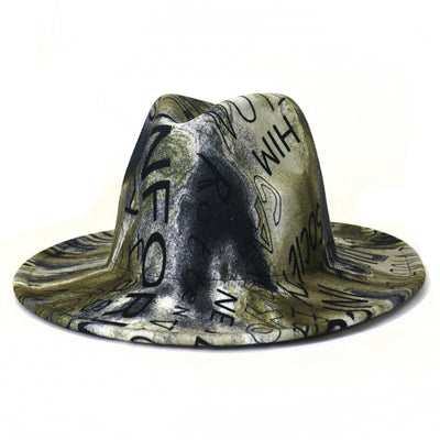 Fashion New Woolen Gift Letters Hat - Army Green Average Size - Men's Hats & Caps - Carvan Mart