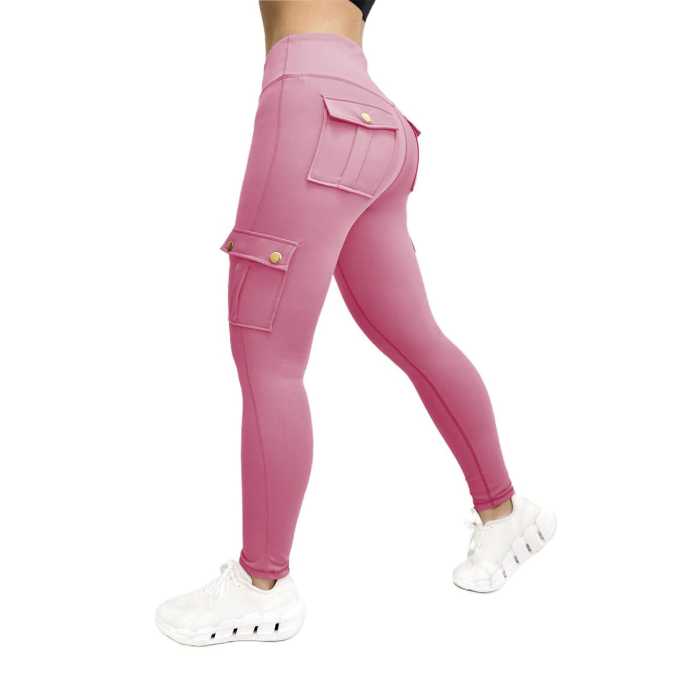 Pocket Cargo Legging Women Stretch Sports High Waist Quick-Drying Pant - Carvan Mart