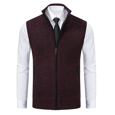 Men's Stand Collar Sweater Knitted Cardigan Coat - Carvan Mart