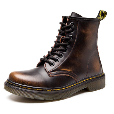 SMOOTH LEATHER LACE UP Martens Boots - Carvan Mart
