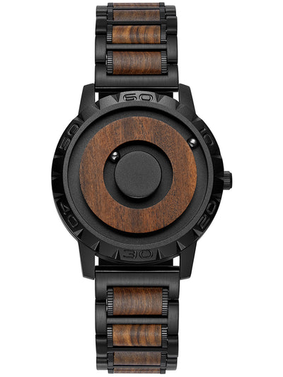 South African Red Sandalwood Magnetic Ball Minimalist Watch - Carvan Mart