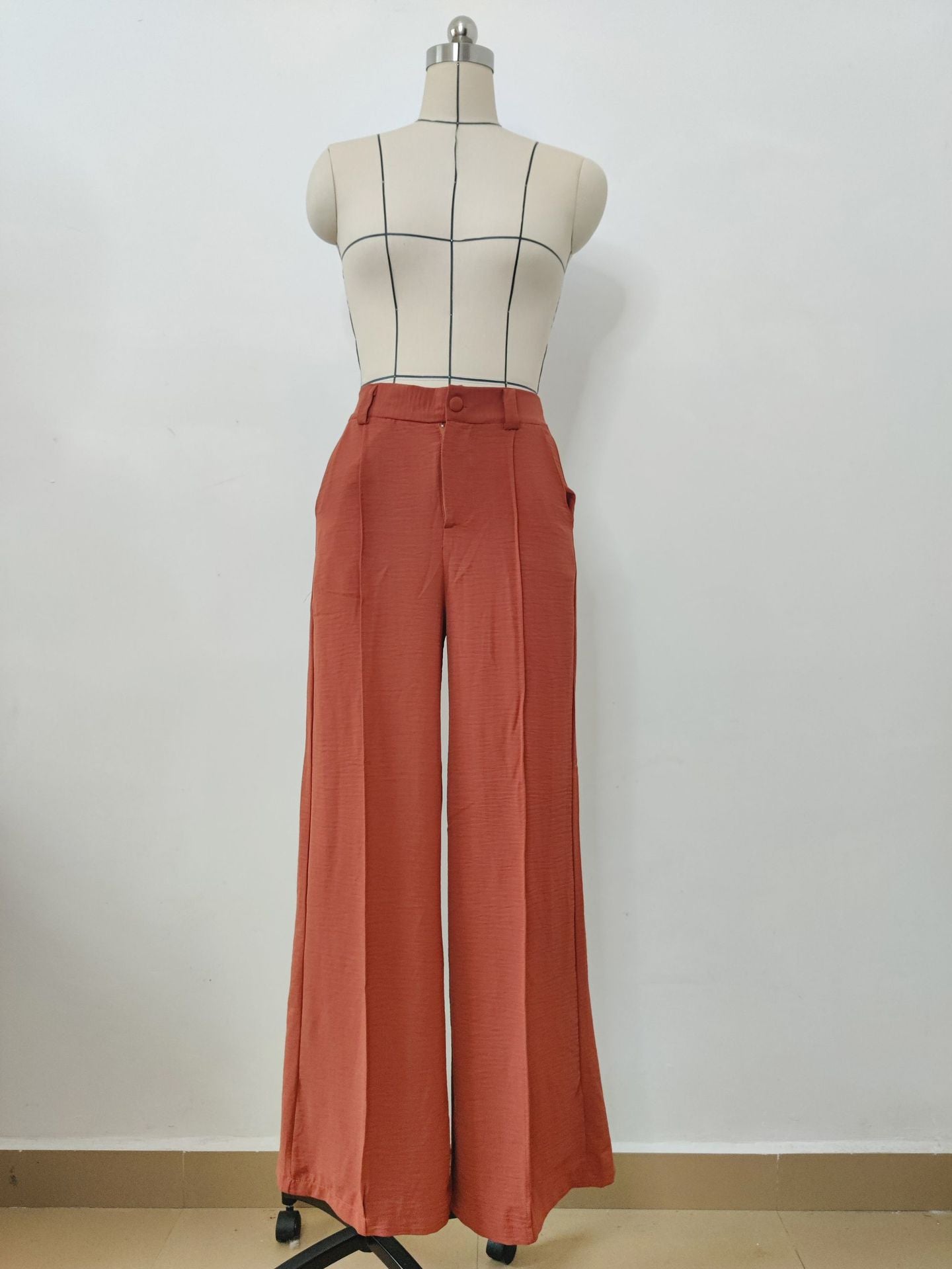 Solid Color Loose Pleated Wide-leg Casual Pants - Carvan Mart Ltd