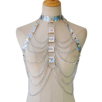 Laser Women's Chest Jewelry Body Chain Set - Carvan Mart