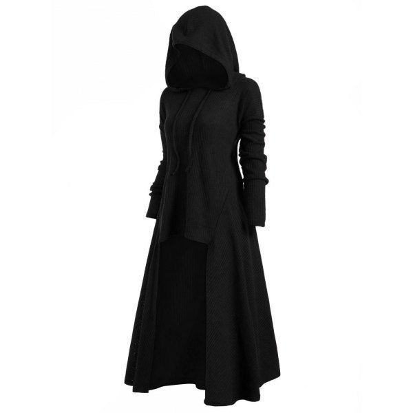 Hooded Women's Casual Solid Color Coat - Black - Women's Coats & Jackets - Carvan Mart