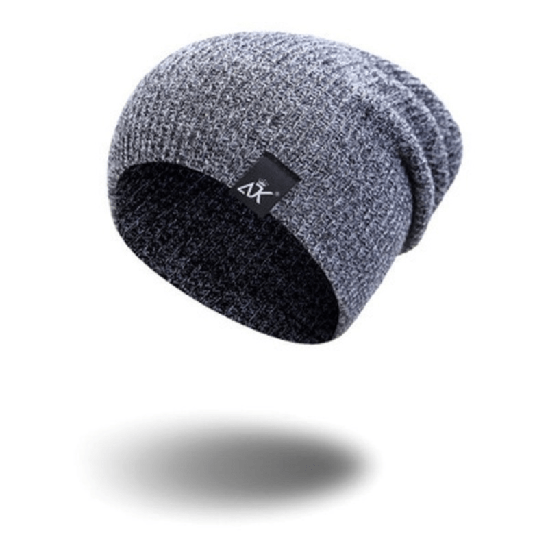 Unisex Fashionable Knitted Beanie, Winter Wool Elastic Hat For Outdoor Cycling, Camping, Travel Winter Beanie Hat Acrylic Knit Hats For Men Women - Black - Men's Hats & Caps - Carvan Mart