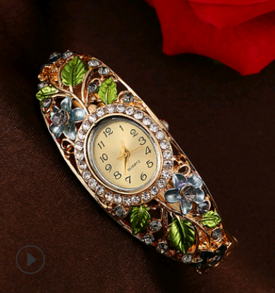 Bracelet Watch Popular Models High-grade Diamond National Wind  Painting Accessories Female - Carvan Mart