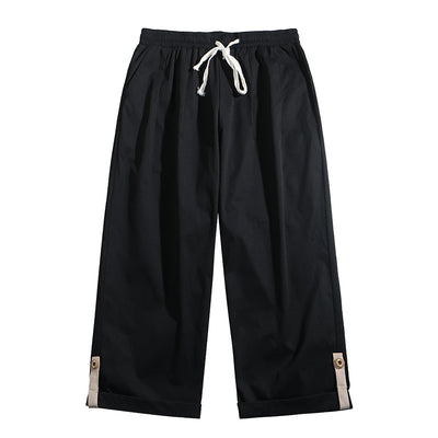 Solid Color Versatile Hip Hop Loose Drape Trousers - Carvan Mart