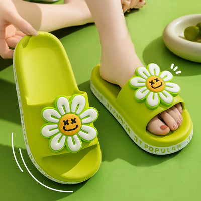 Summer Flower Slippers Women Indoor Anti-Slip Bathroom Home Slippers - Carvan Mart