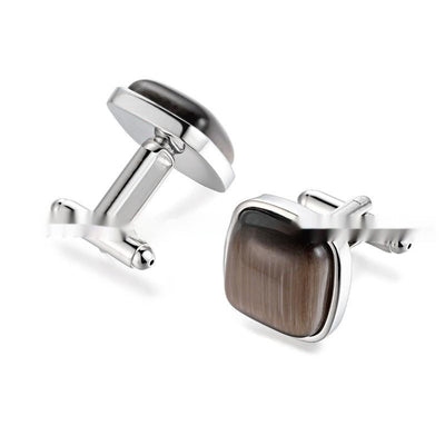 Men's High-end Opal Cufflinks Business Shirt French Cufflink Ornament - Carvan Mart