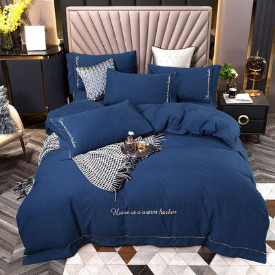 Brushed bedding - Blue - Bedding Sets - Carvan Mart