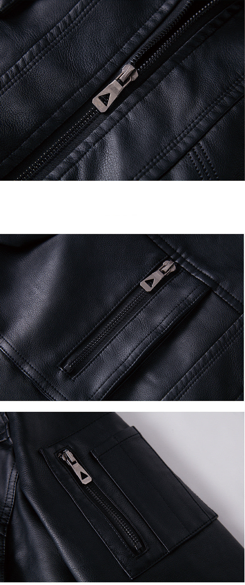 Men's washed leather leather jacket - - Genuine Leather - Carvan Mart