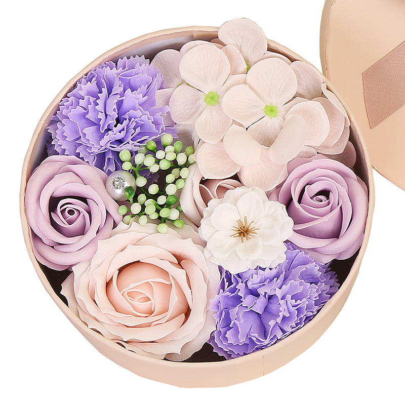 New Valentine's Day Christmas Gift Soap Flower - Purple 16.2x16.2x8.2cm - Gift - Carvan Mart