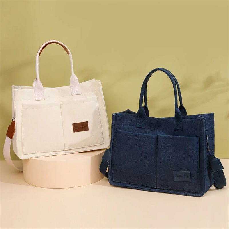 Stylish Canvas Tote Bag - Versatile and Chic - - Shoulder Bags - Carvan Mart