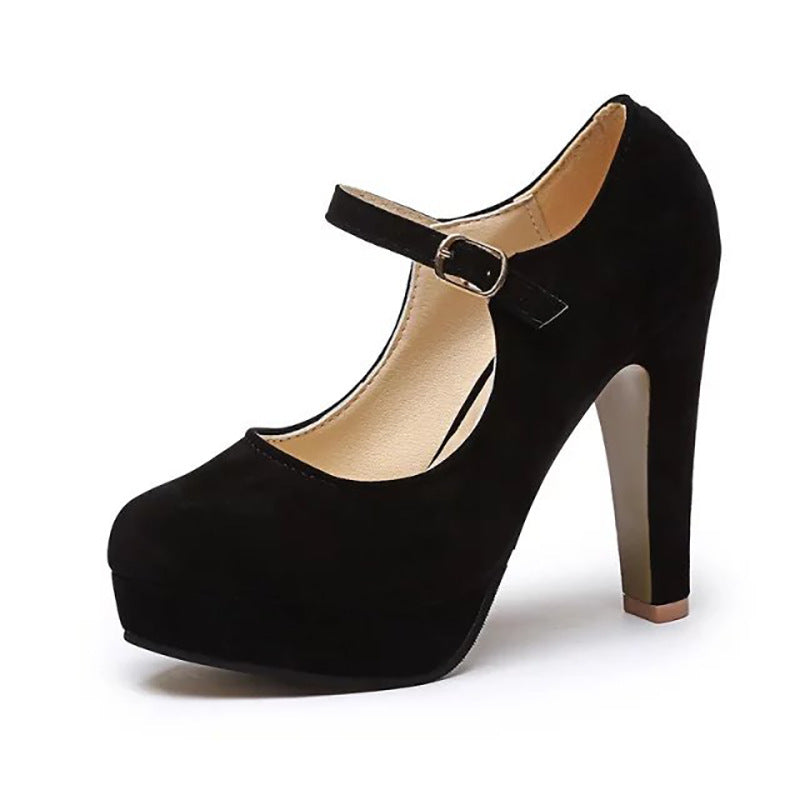 Frosted Black High Heels - Carvan Mart