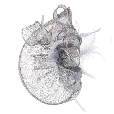 Fascinator Hat Hemp Yarn Banquet Net Top Hat Bridal Feather Hat - Carvan Mart