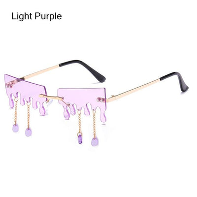 Fashion Butterfly Rimless Sunglasses For Women - Carvan Mart